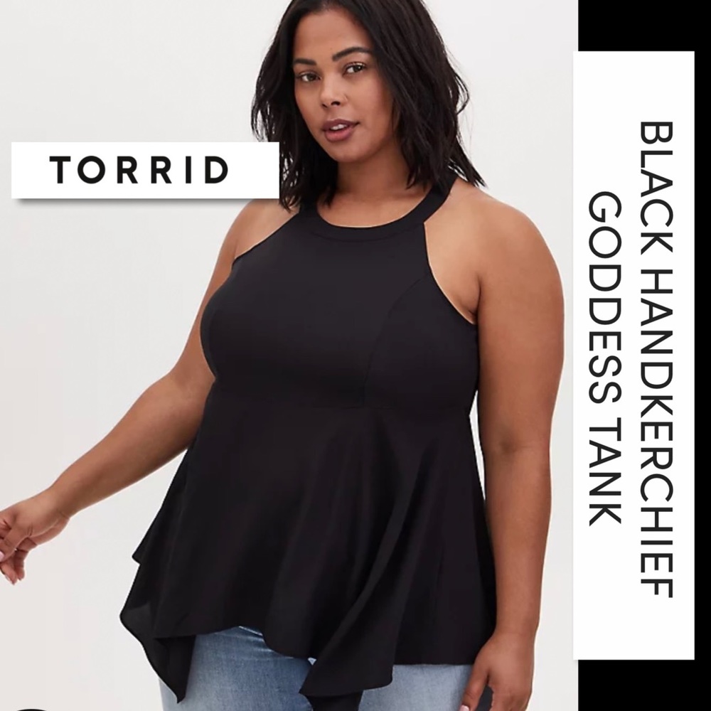 Torrid Black Handkerchief Goddess Tank NWT Size 4X